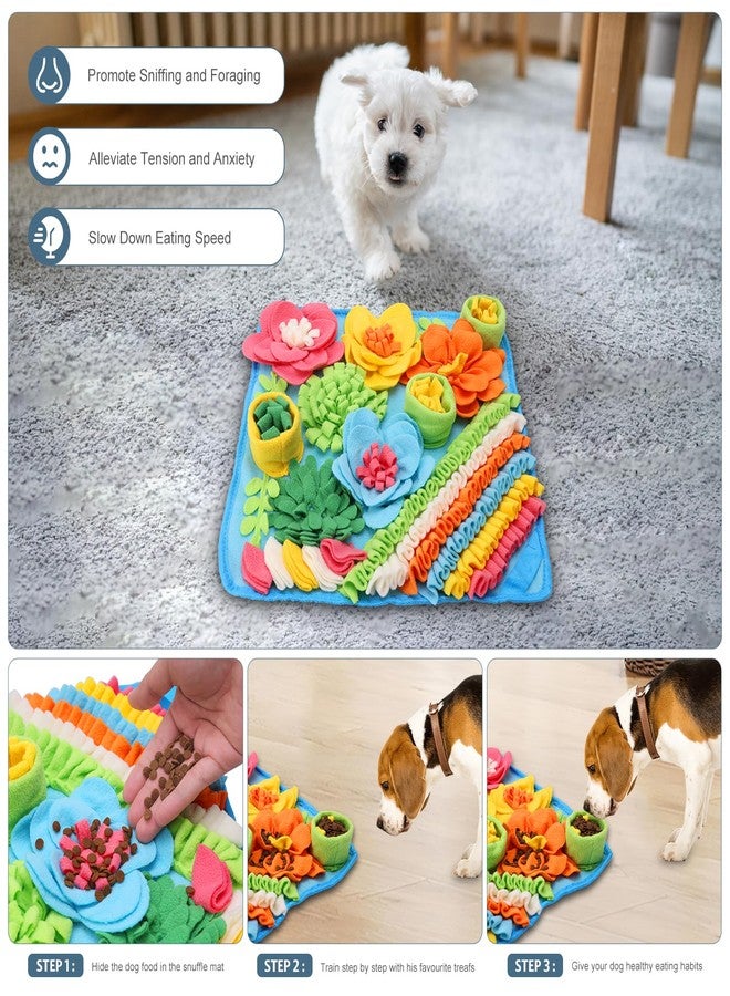 Ankilo Snuffle Mat for Dogs Cats Rabbits, Pet Treats Feeding Mat, 15.4 x 15.4 inch for Small & Medium, Felt Wool Dog Sniff Mats for Slow Feed, Rabbit Foraging Mats, Relieve Anxiety, with Anti-Slip Bottom - Image 5